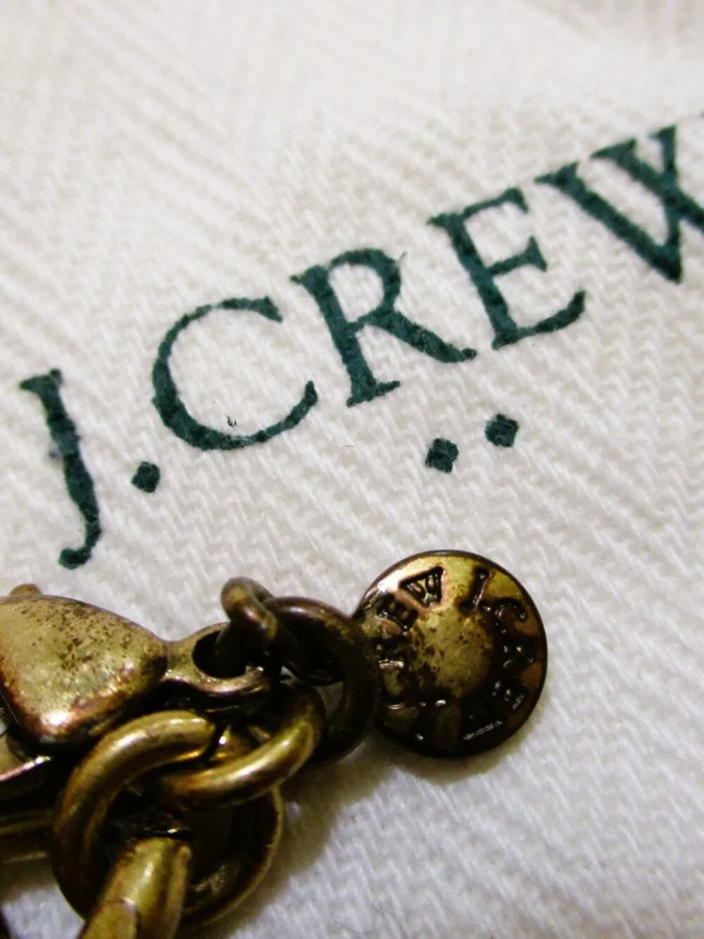 J CREW Rhinestone Cabochon Bracelet: Gold Plate VINTAGE Statement Jewelry & Bag
